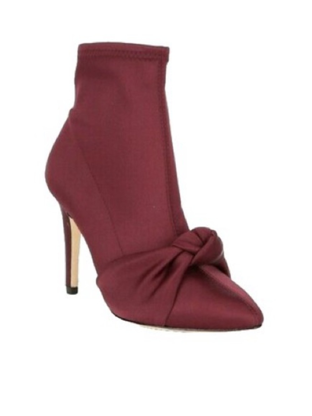 NEW Antonio Melani Kamerin Burgundy Satin Ankle  Boots Size 10